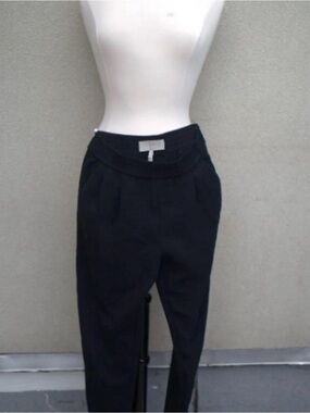 Black High-Waist Tapered Pants